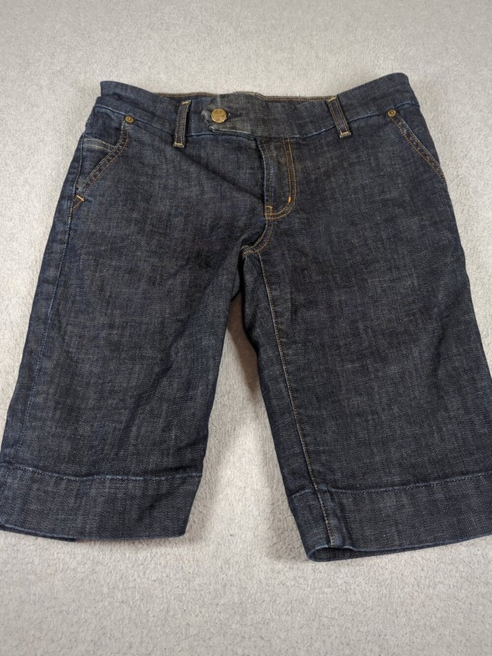 Citizens Of Humanity Shorts Women's 27 Blue Denim Dark Wash Bermuda Made In USA